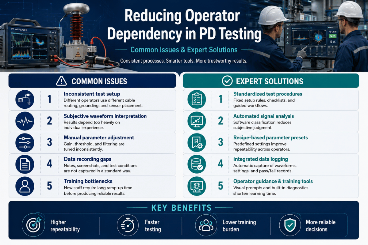 Reducing Operator Dependency in PD Testing: Common Issues & Expert Solutions