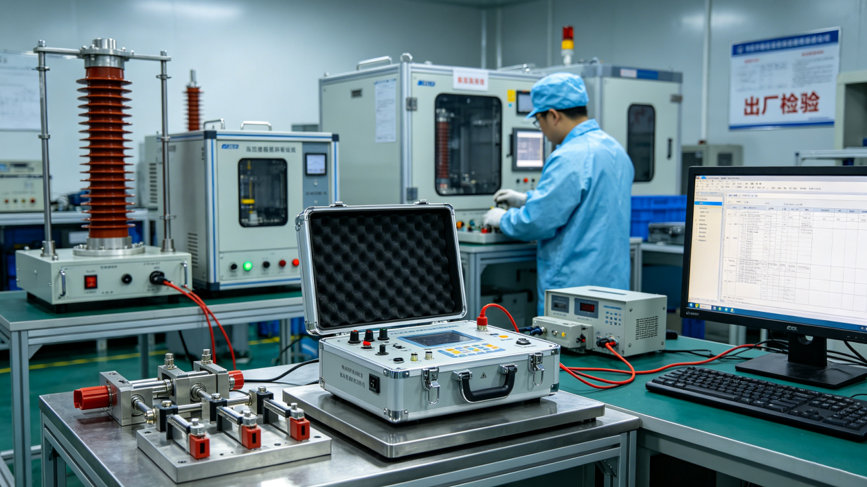 Inspección de control de calidad y envejecimiento de la fábrica de equipos de prueba de alto voltaje de DEMIKS