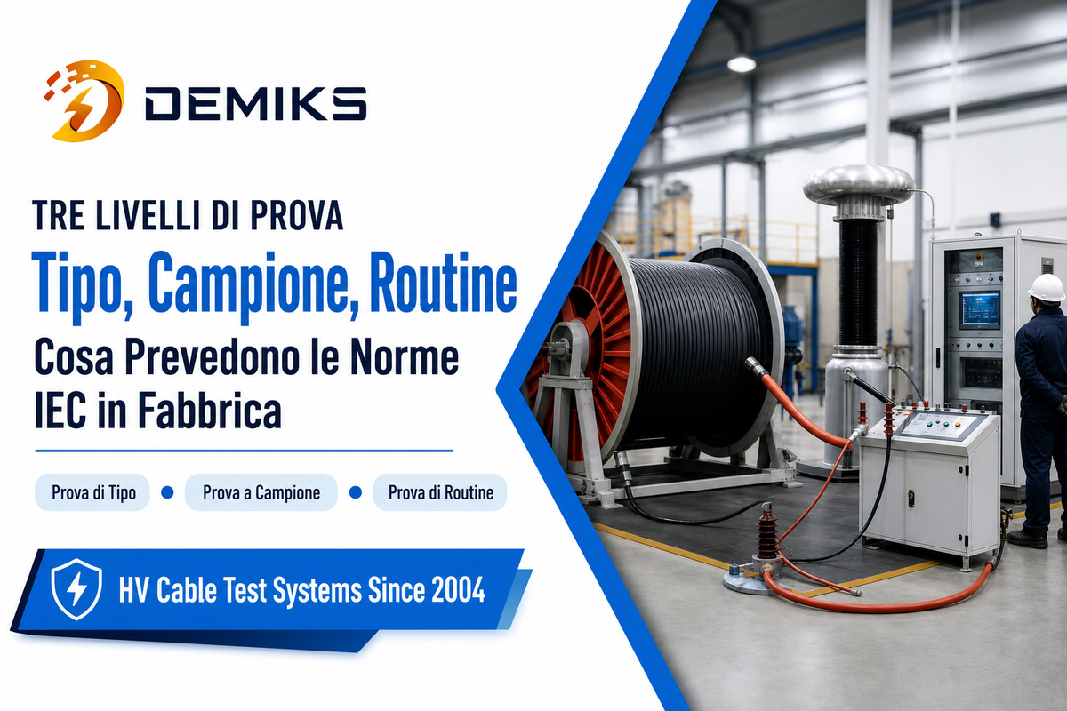 Cos'è il collaudo dei cavi ad alta tensione: prova di tipo, di campione e di routine — DEMIKS