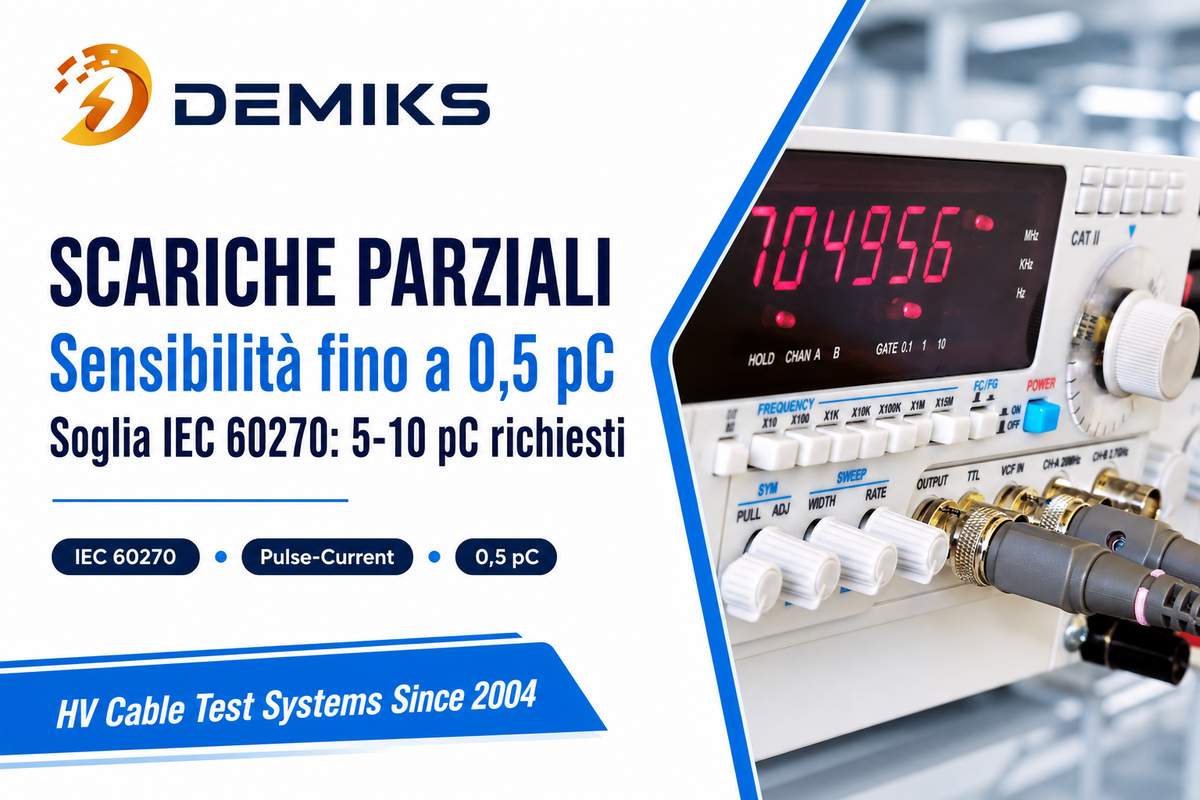 Misura delle scariche parziali (PD): soglie IEC 60270 e sensibilità richiesta — DEMIKS