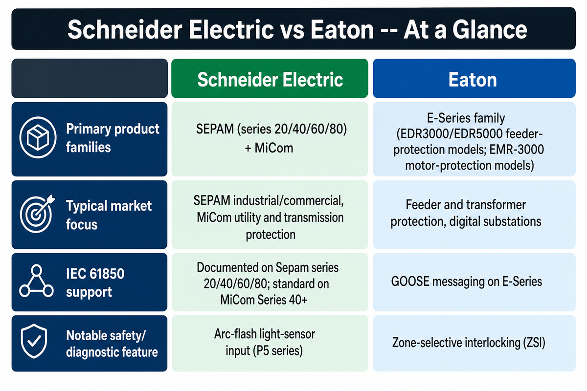 Schneider Electric vs Eaton Protection Relays: Overview and At-a-Glance Comparison — DEMIKS