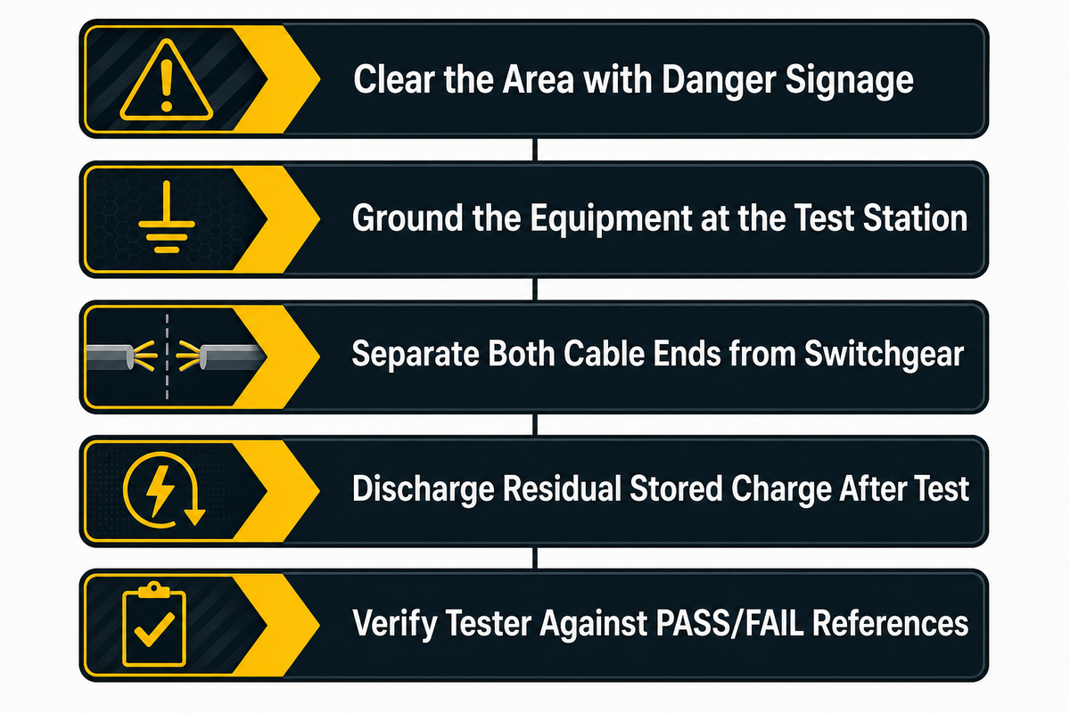Step-by-Step: Running a Safe HV/MV Cable Withstand Test in the Field — DEMIKS