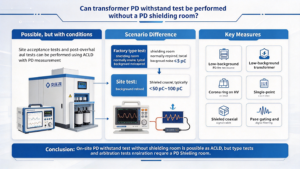 Can transformer PD withstand test be performed without a PD shielding room 1