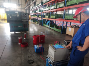 Onsite variable frequency series resonance withstand voltage test