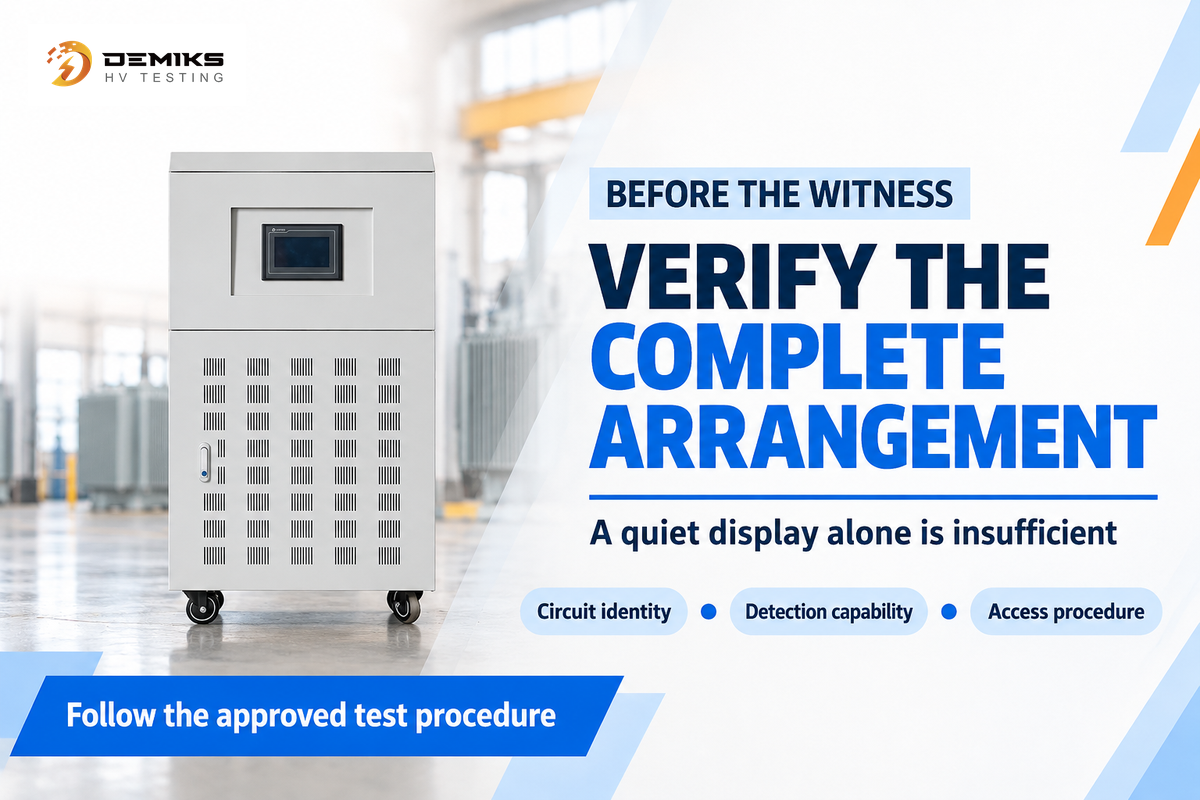 A quiet trace does not prove required detection capability; IEC 60885-3 scope and CIGRE method guidance.