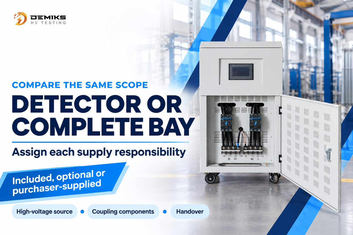 Compare detector and complete-bay offers by component responsibility; DEMIKS product scope and editorial quotation matrix.