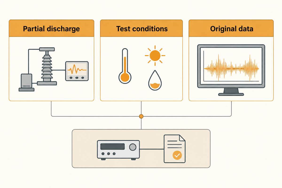 IEC PD methods cover different waveforms and quantities; pair the applicable method with an agreed decision rule.