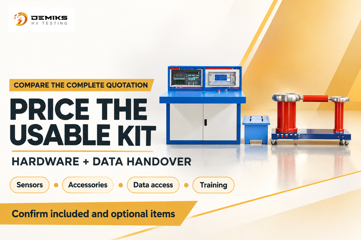 Compare complete hardware, data-access and support scope rather than an instrument-only price; authored quotation table.