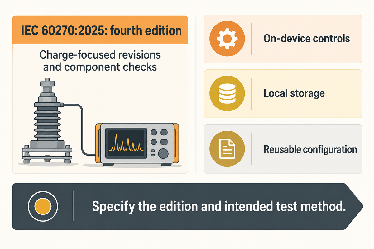 IEC 60270:2025 is the fourth edition; specify its scope and workflow needs without assuming old enclosures are unsuitable.